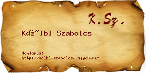 Kölbl Szabolcs névjegykártya